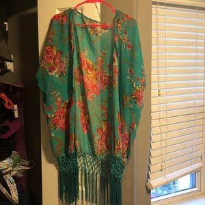 Teal kimono